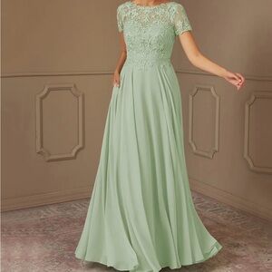 Azazie Adina Dusty Sage Mother of the Bride A-Line NWT Dress